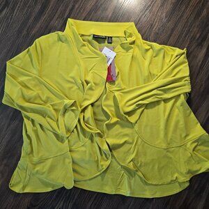 NINA LEONARD Chartreuse Knit Cardigan/Shrug NWT/SIZE 3X